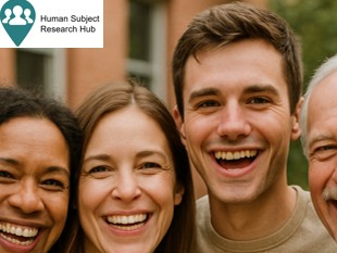 KI generierte Personen freuend